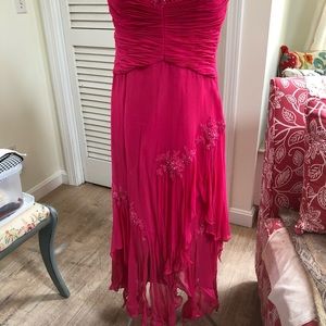 Fuchsia pink, Stevie Nicks style dress